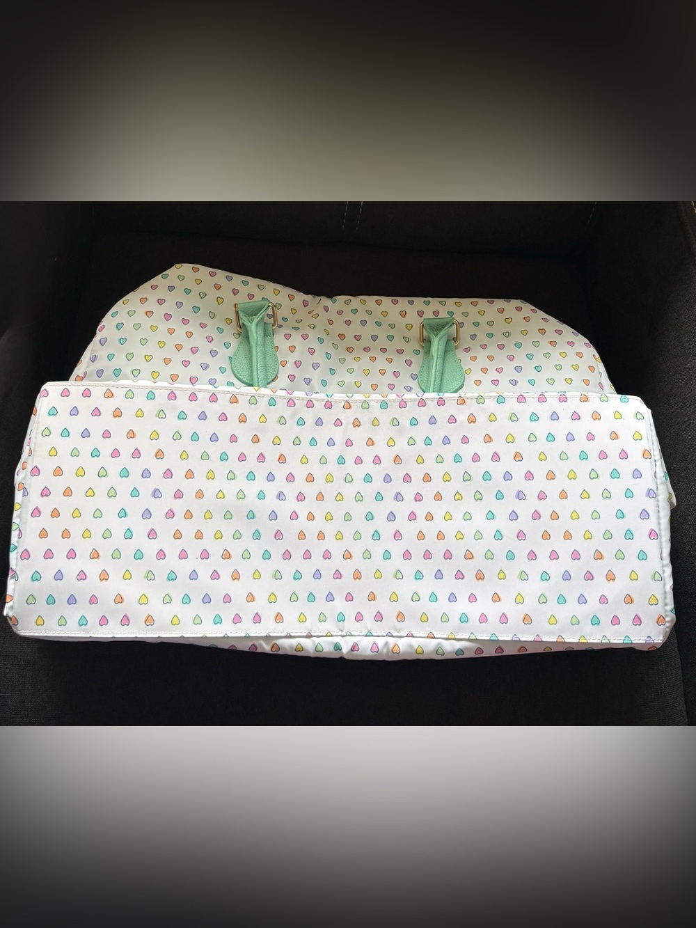 Roller Rabbit x Target Disco Hearts Wave Softside Weekender Duffle Duffel Bag - Picture 6 of 15